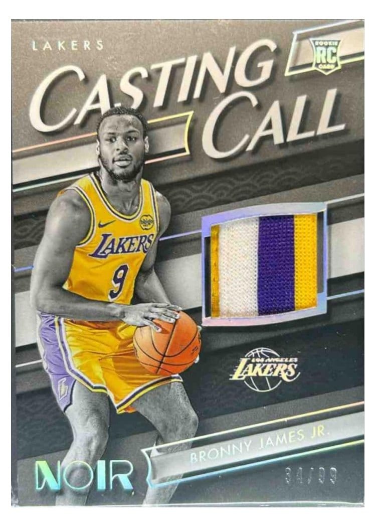 2024-25 Panini Noir Casting Call Memorabilia Set Bronny James Jr. #1