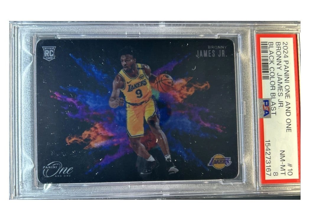 2024-25 Panini One and One Black Color Blast Set Bronny James Jr. #10 card