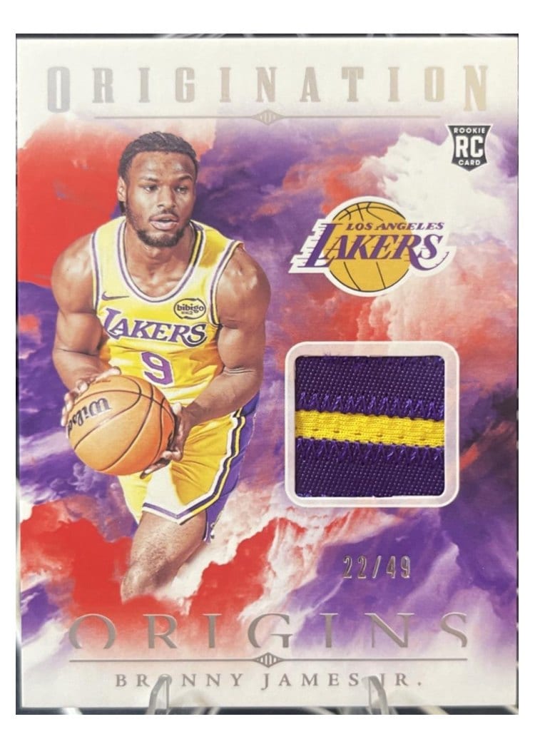 2024-25 Panini Origins Origination Memorabilia Set Bronny James Jr. #OM-BRJ card