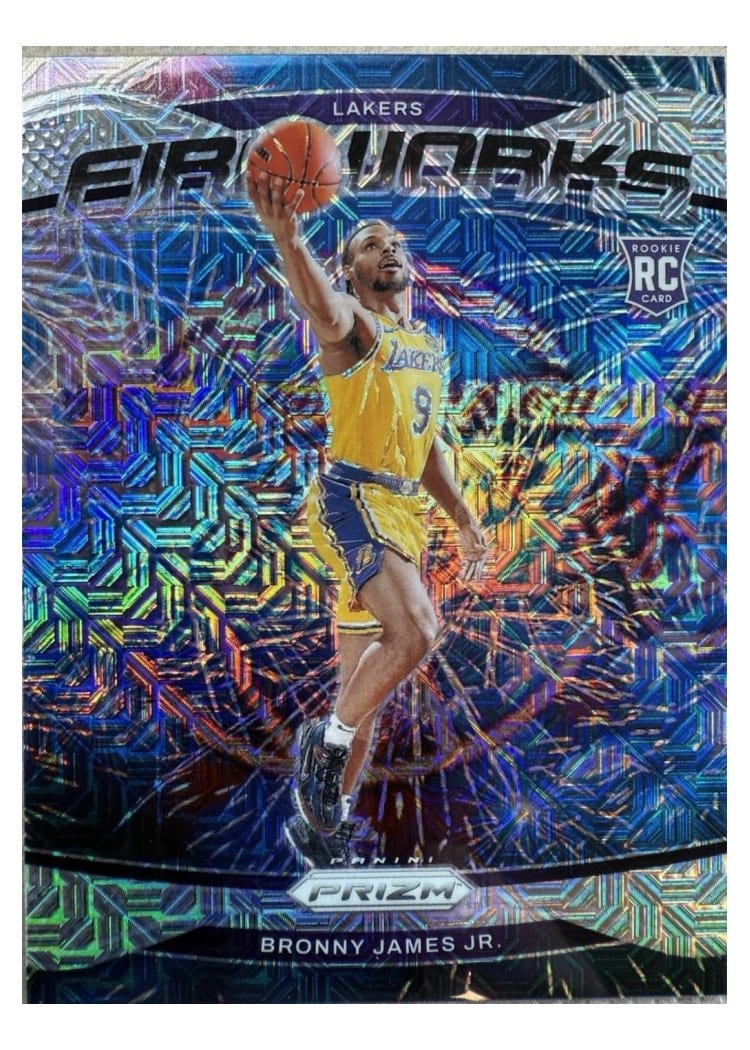 2024-25 Panini Prizm Fireworks Bronny James Jr. #14 card