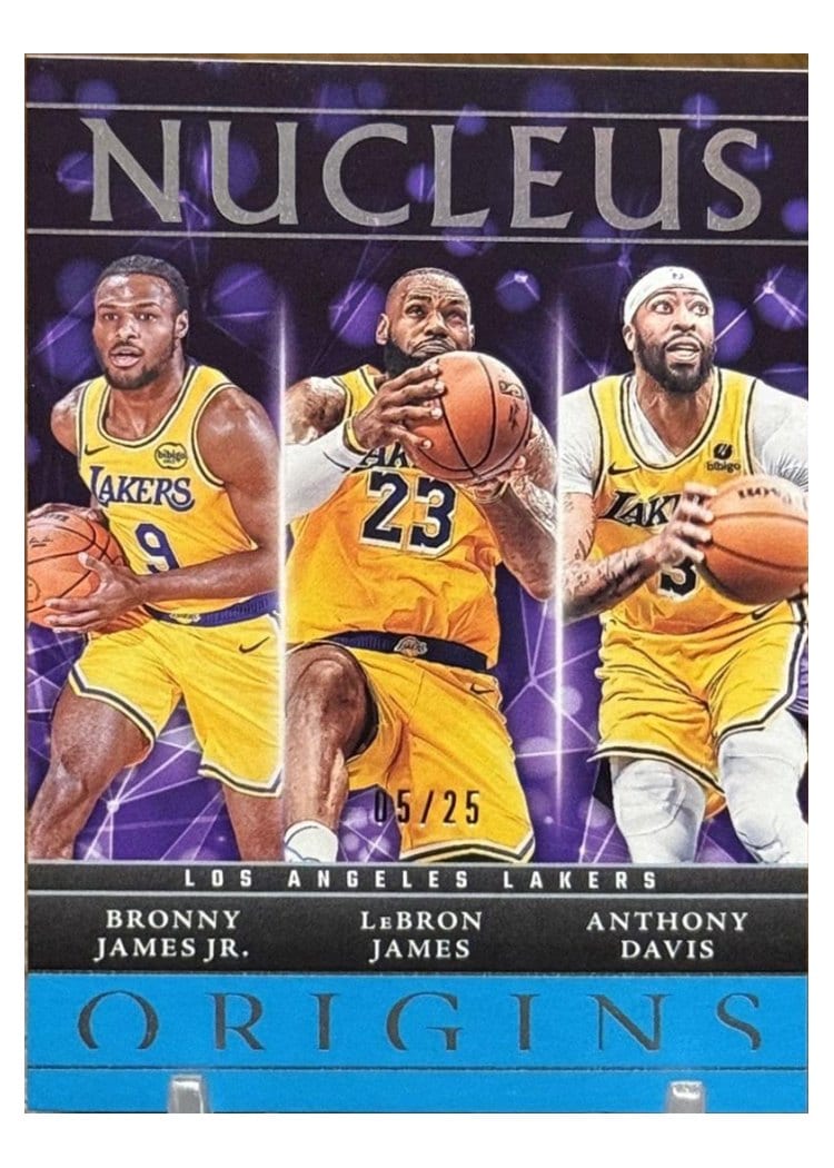 2024-25 Panini Origins Nucleus Set Bronny James Jr./Anthony Davis/LeBron James #11 card