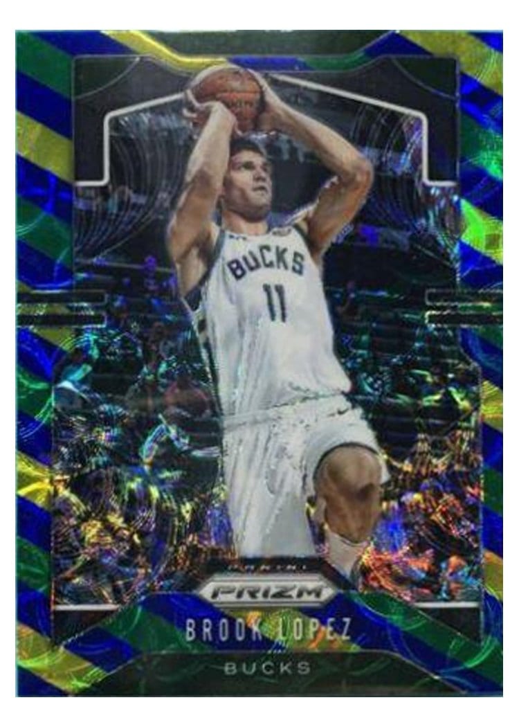 2019-20 Panini Prizm Base Set Brook Lopez Blue, Yellow, and Green Choice Prizm #234 card