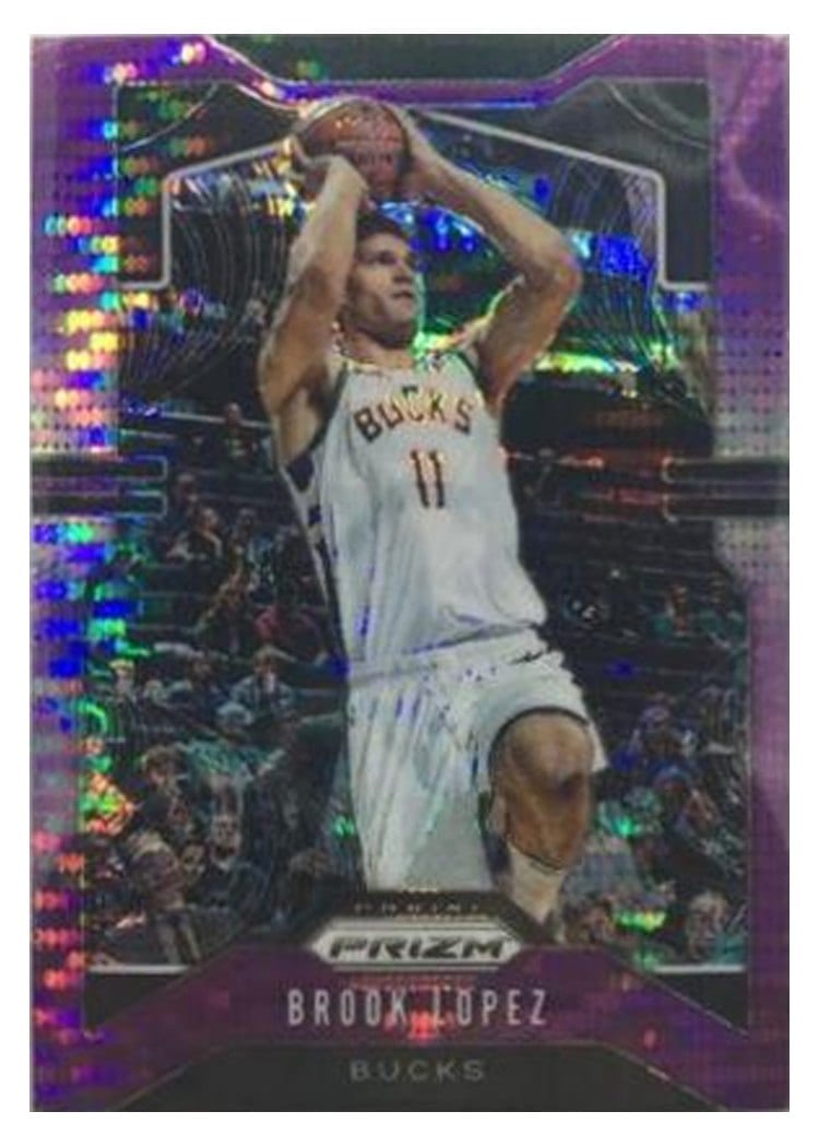2019-20 Panini Prizm Base Set Brook Lopez Purple Pulsar Prizm #234 card