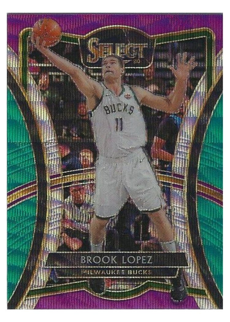 2019-20 Panini Select Base Set Brook Lopez Tri Color Prizm #124 card
