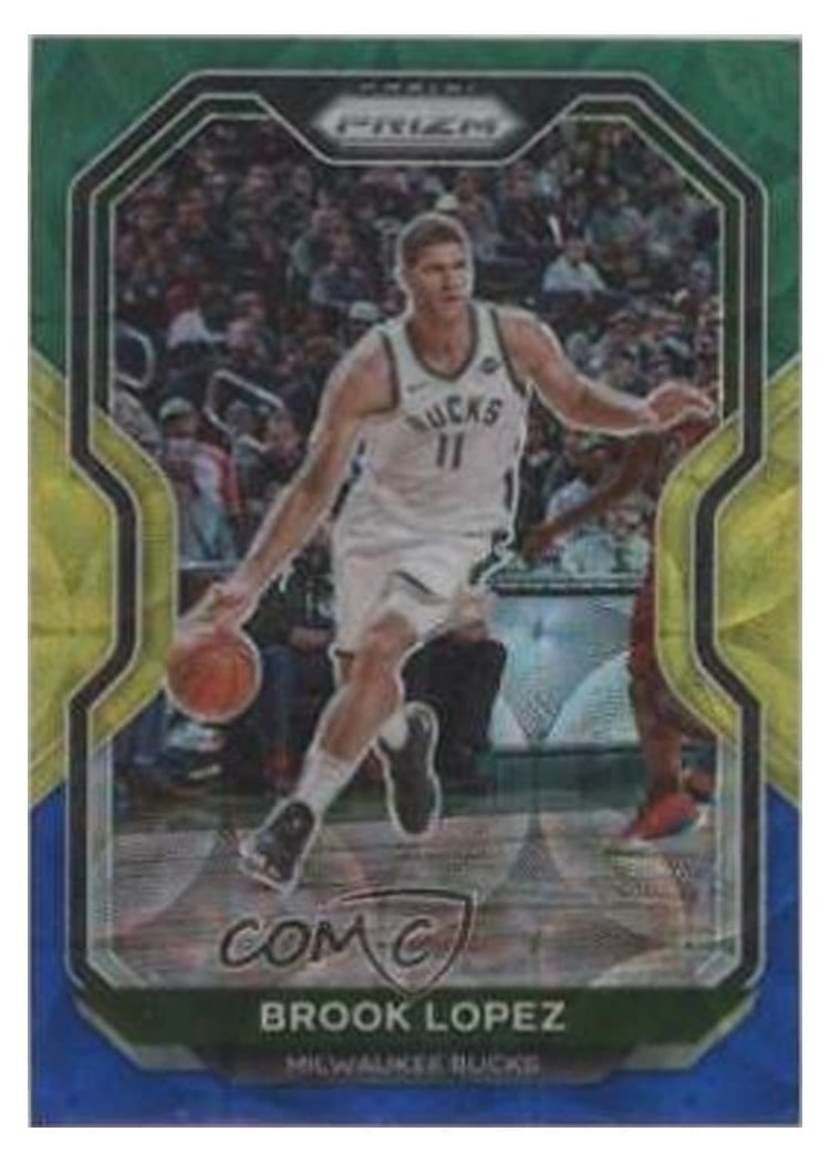 2020-21 Panini Prizm Base Set Brook Lopez Choice Blue, Yellow, Green Prizm #29 card