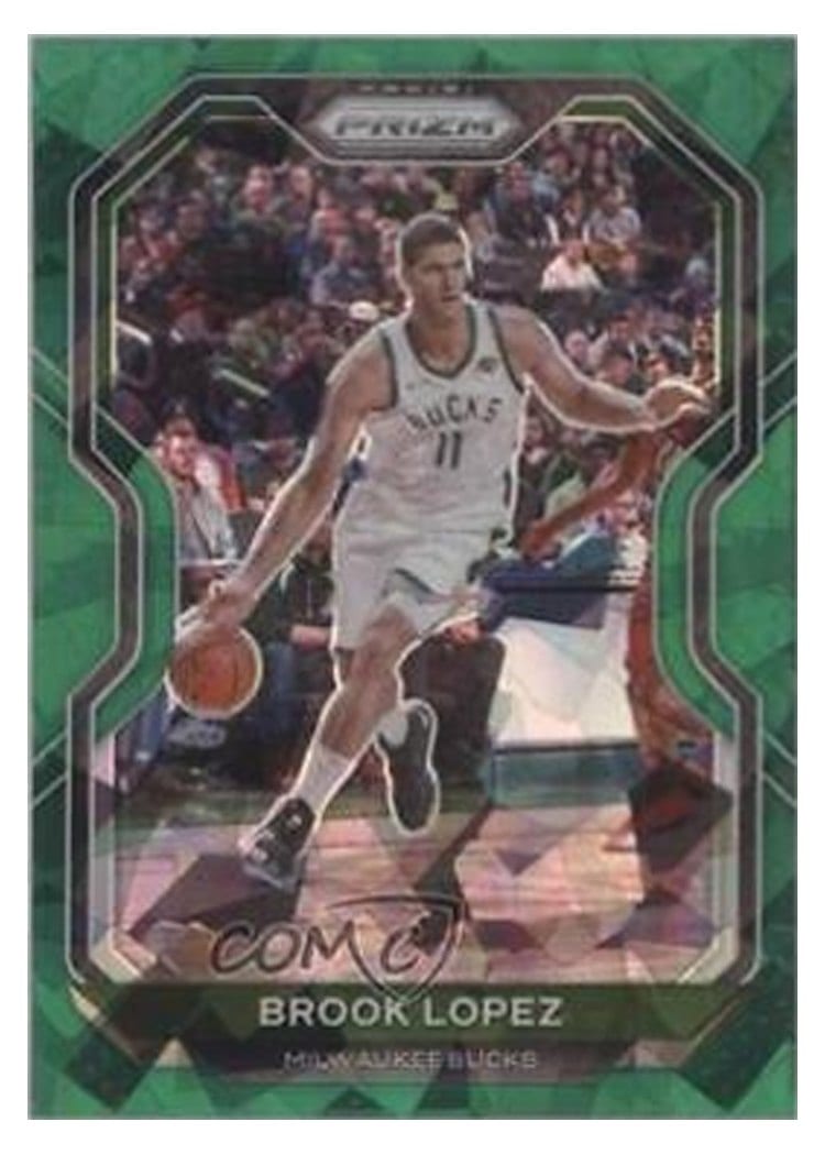 2020-21 Panini Prizm Base Set Brook Lopez Green Ice Prizm #29 card