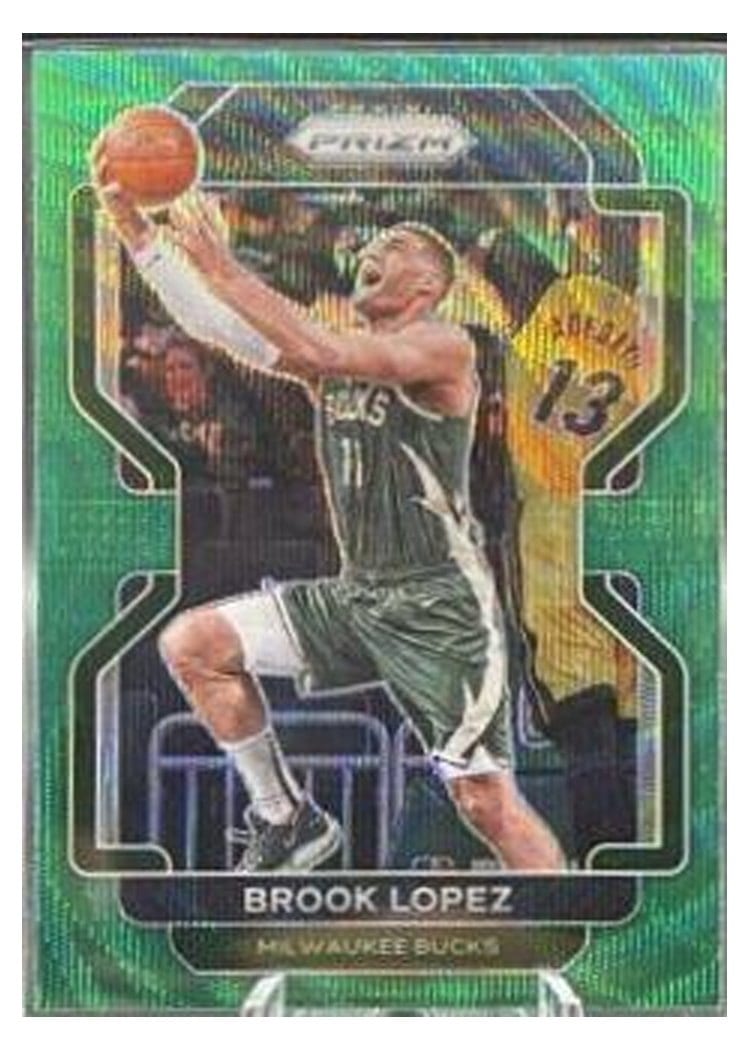 2021-22 Panini Prizm Base Set Brook Lopez Green Wave #134 card