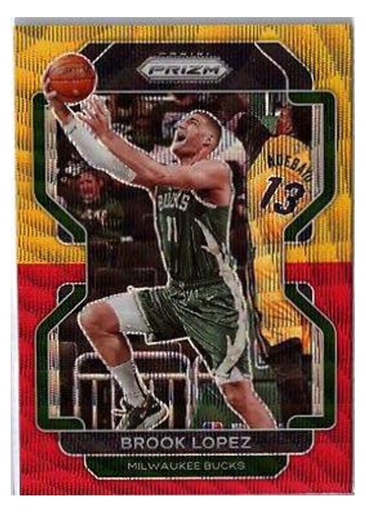 2021-22 Panini Prizm Base Set Brook Lopez Red Gold Wave #134 card
