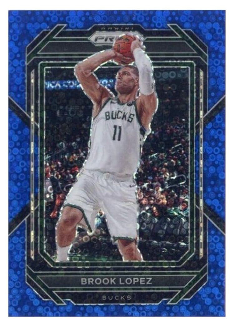 2022-23 Panini Prizm Base Set Brook Lopez Fast Break Blue Prizm #94 card