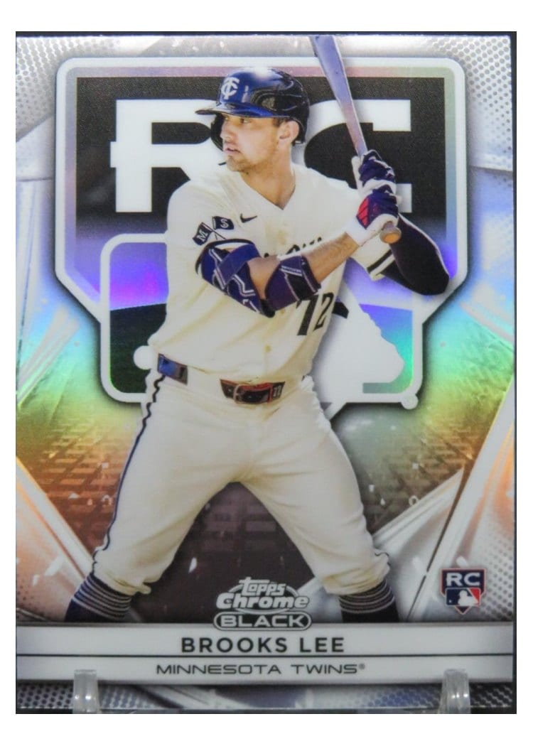 2025 Topps Chrome Black Rookie Design Variations Brooks Lee #8 card