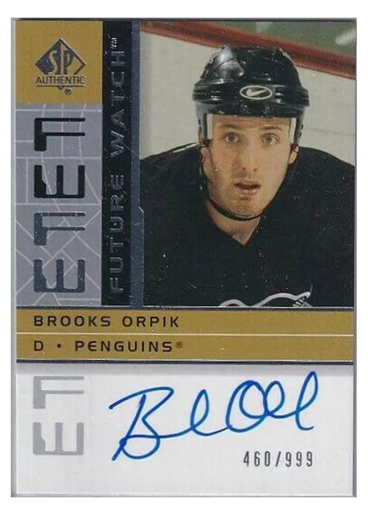 2002 SP Authentic Brooks Orpik #200 card