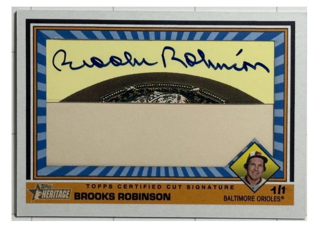2025 Topps Heritage 1976 Baseball Cut Signatures Brooks Robinson #76BCS-BR card