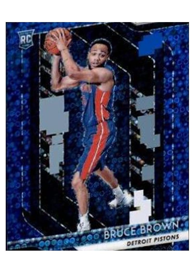 2018-19 Panini Prizm Base Set Bruce Brown Fast Break Prizm Blue #132 card