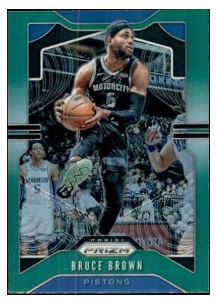2019-20 Panini Prizm Base Set Bruce Brown Green Prizm #97 card