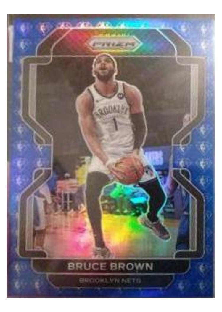2021-22 Panini Prizm Base Set Bruce Brown Blue Wave #230 card