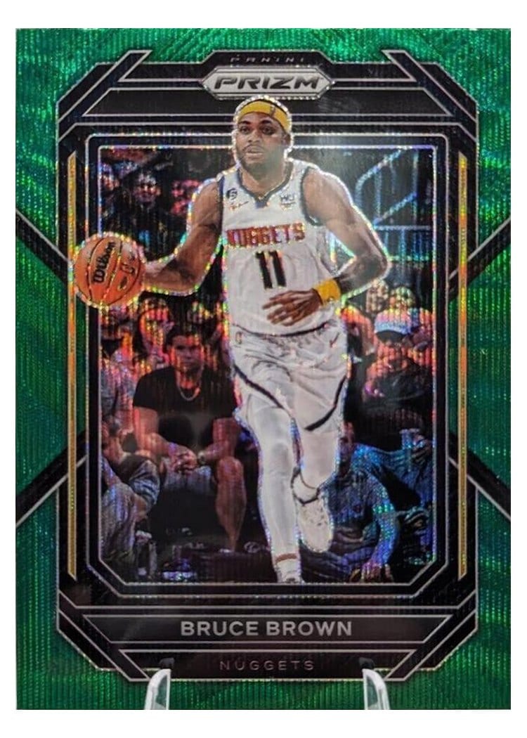 2022-23 Panini Prizm Base Set Bruce Brown Green Wave Prizm #40 card