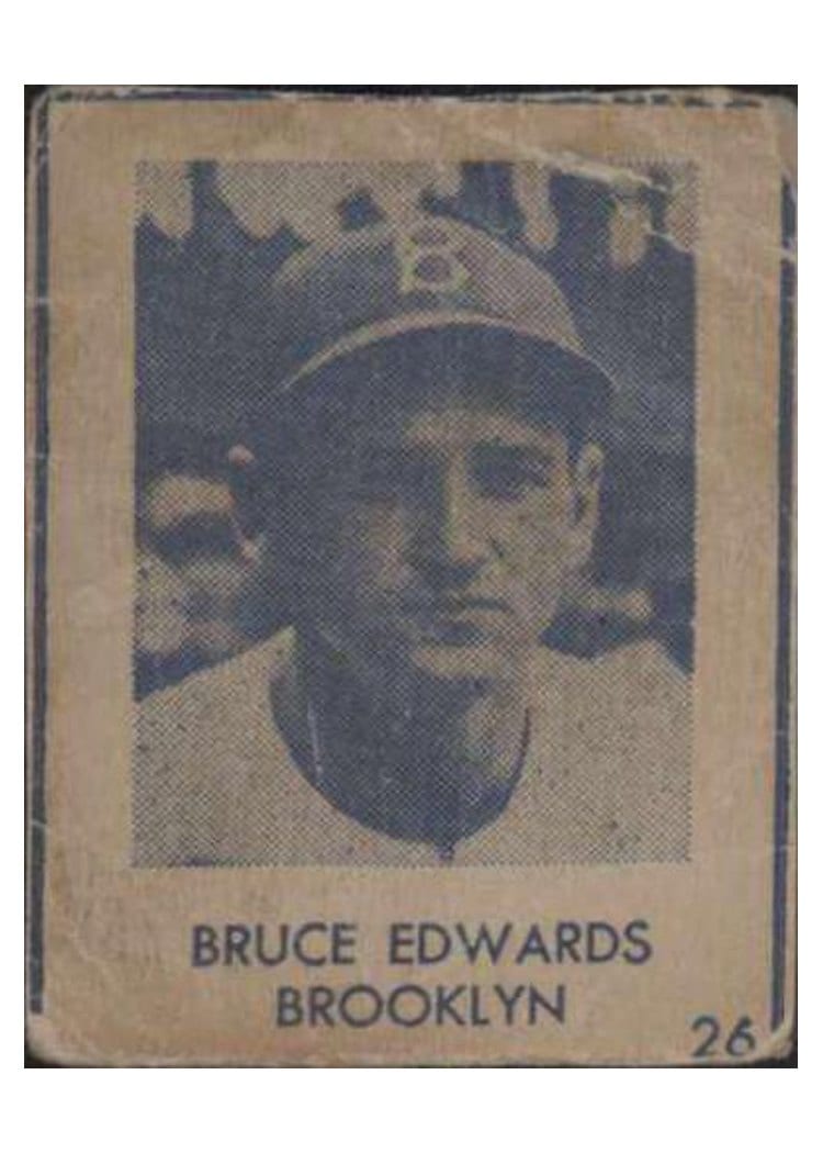 1948 R346 Blue Tint Bruce Edwards #26 card