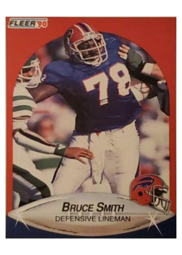 1990 Fleer Bruce Smith #121 card