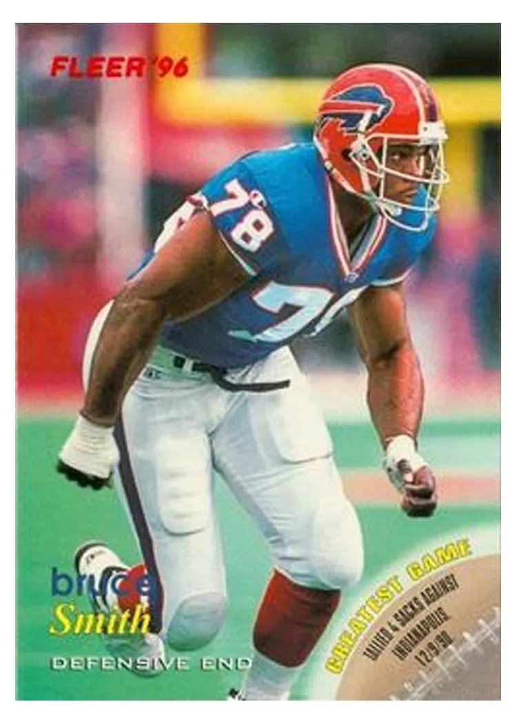 1996 Fleer Shell FACT Bruce Smith #68 card