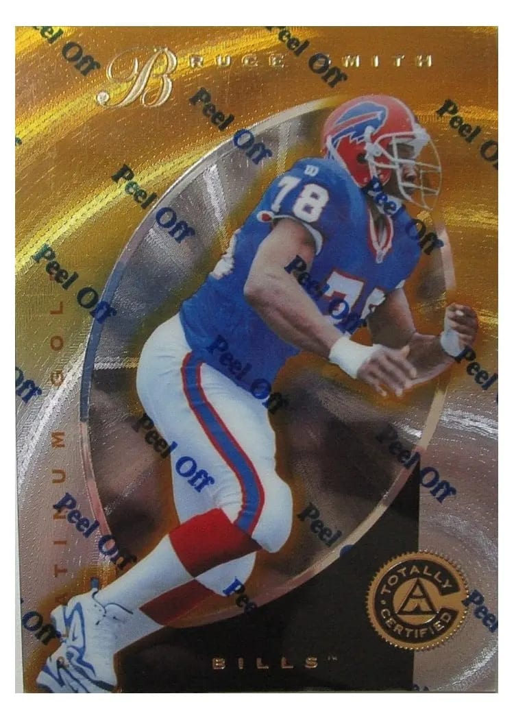 1997 Pinnacle Totally Certified Bruce Smith #50 card