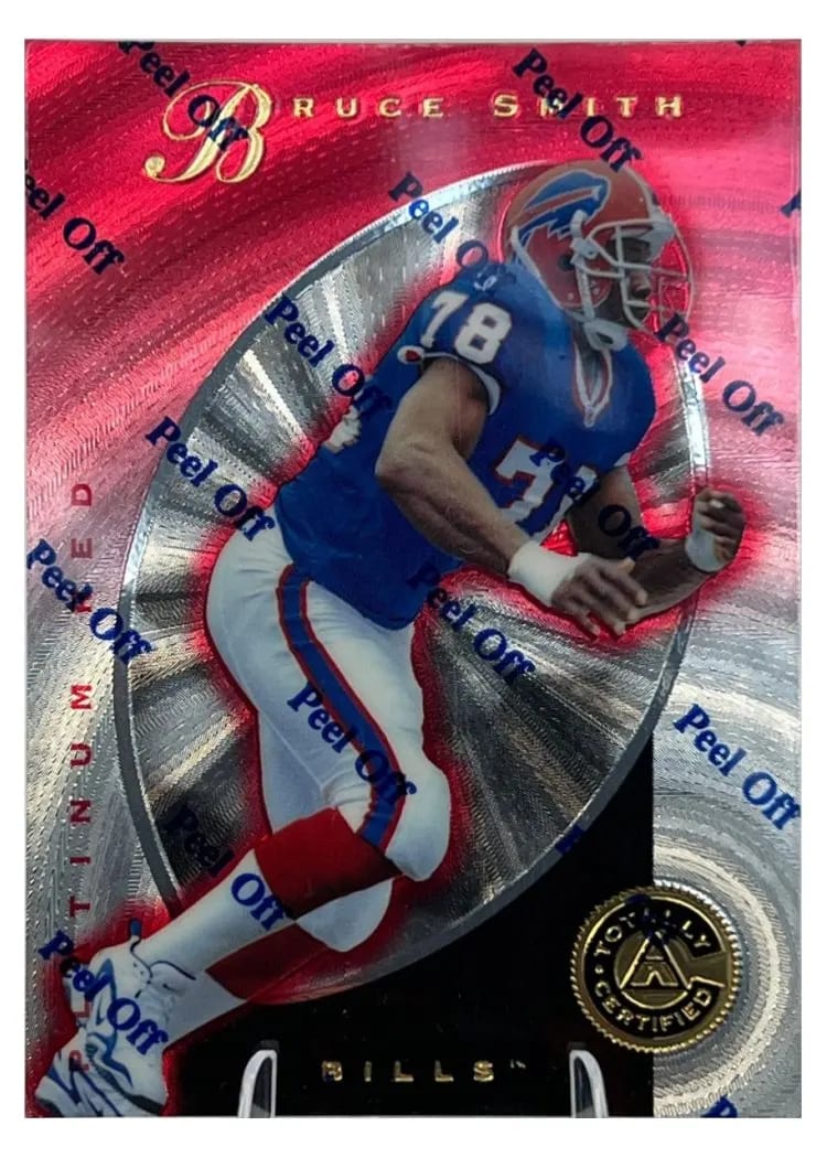 1997 Pinnacle Totally Certified Bruce Smith #50 card