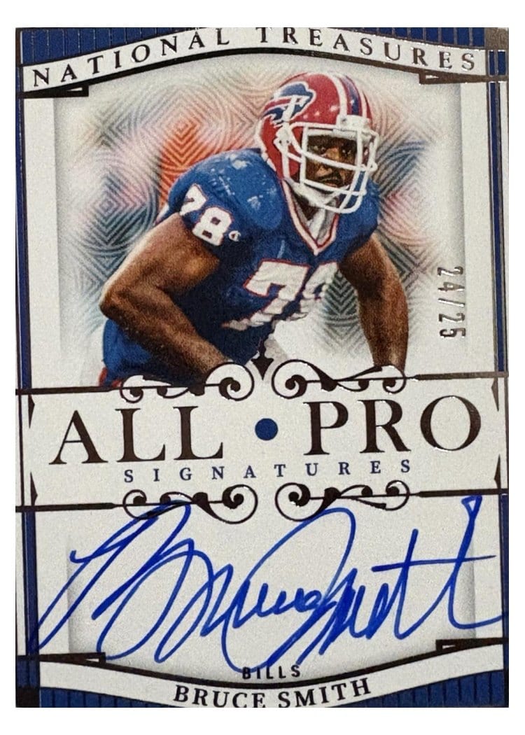 2025 Panini National Treasures All-Pro Signatures Bruce Smith #15 card