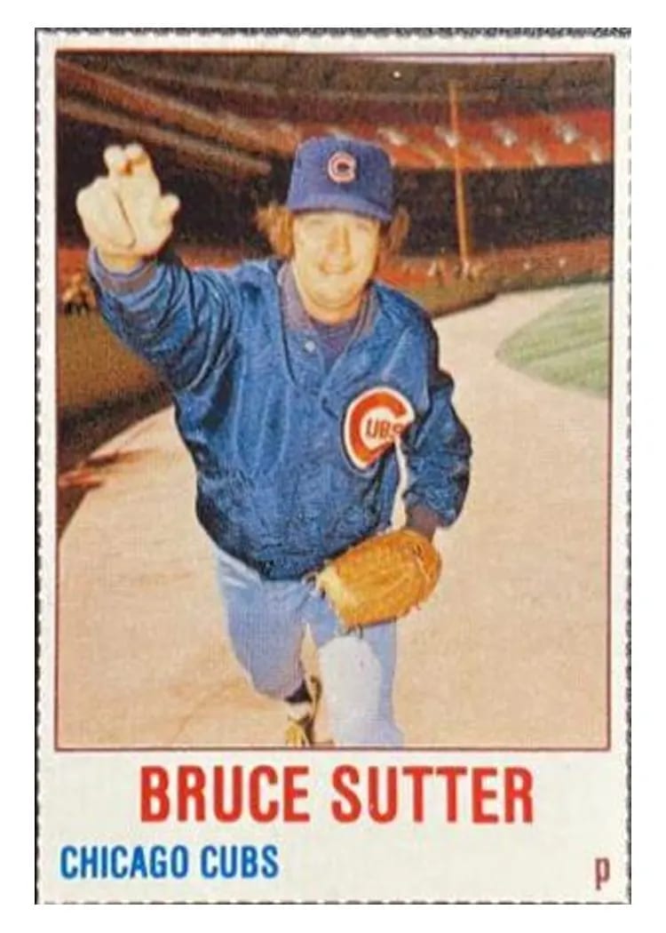 1978 Hostess Bruce Sutter #5 card