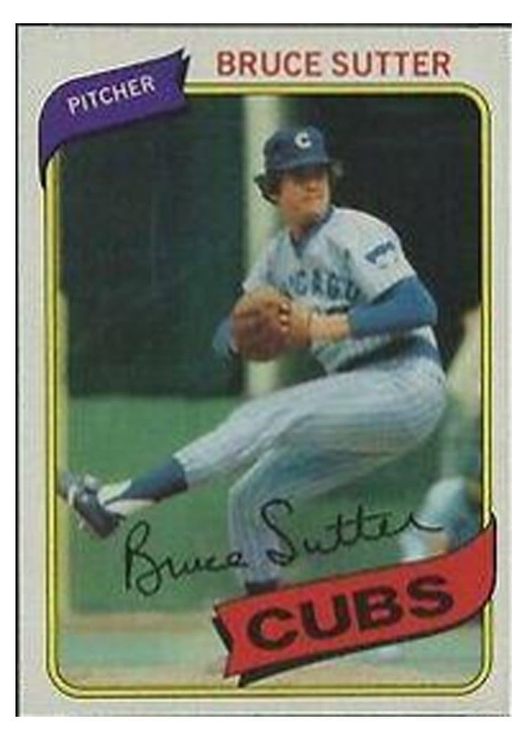 1980 Topps Bruce Sutter #17 card