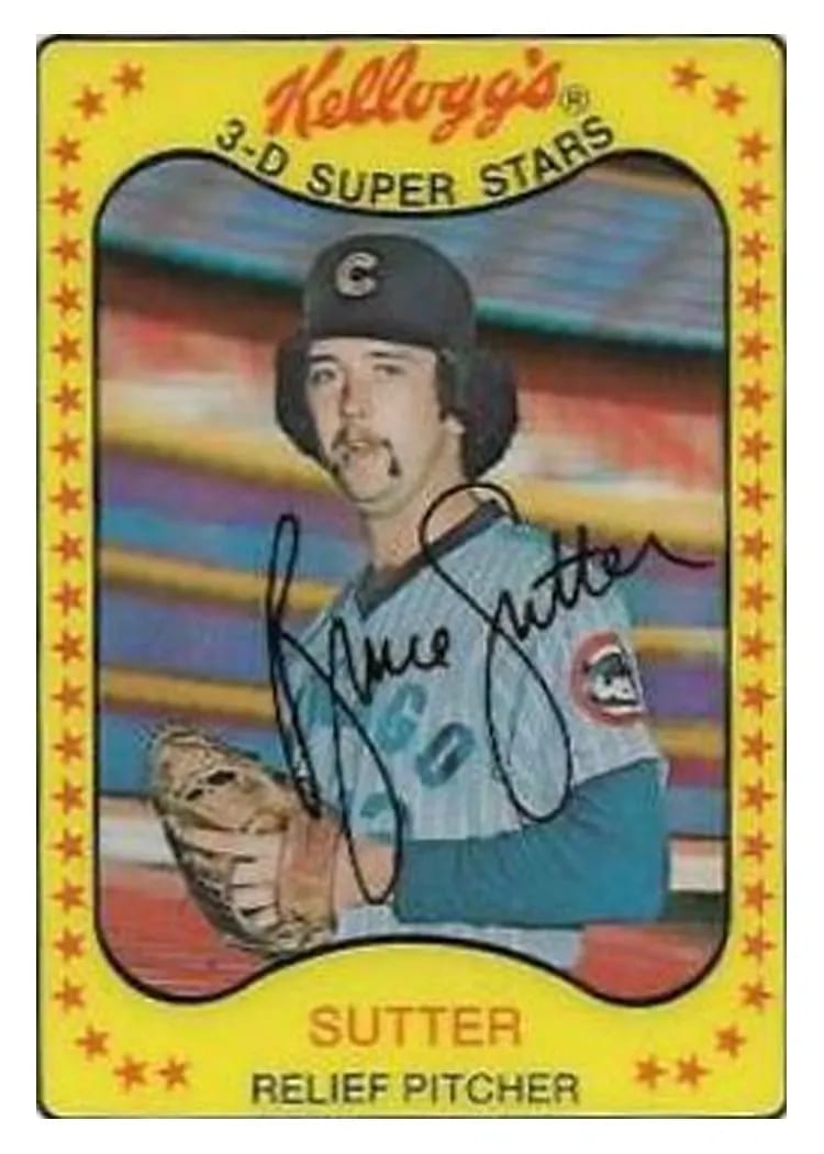 1981 Kellogg's Bruce Sutter #56 card