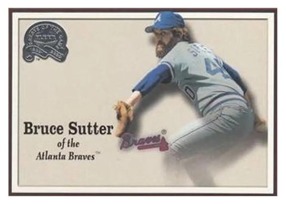 2000 Fleer Greats Bruce Sutter #17 card