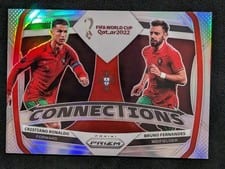 2022 Panini Prizm World Cup Connections Bruno Fernandes, Cristiano Ronaldo Silver #7 card