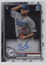 2020 Bowman Chrome Rookie Autographs Brusdar Graterol #CRA-BG card
