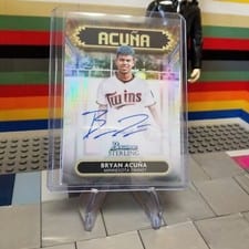 2022 Bowman Sterling Signage Autographs Bryan Acuña #SSA-BA card