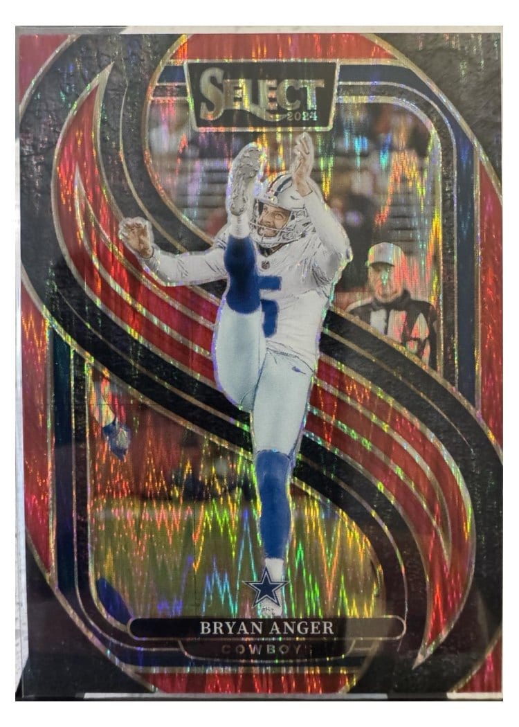 2024 Panini Select Base Set Bryan Anger Red Prizm Shock #141 card