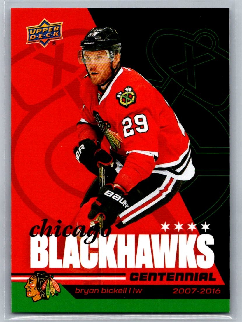 2025-26 Upper Deck Chicago Blackhawks Centennial Hobby Bryan Bickell #16 card