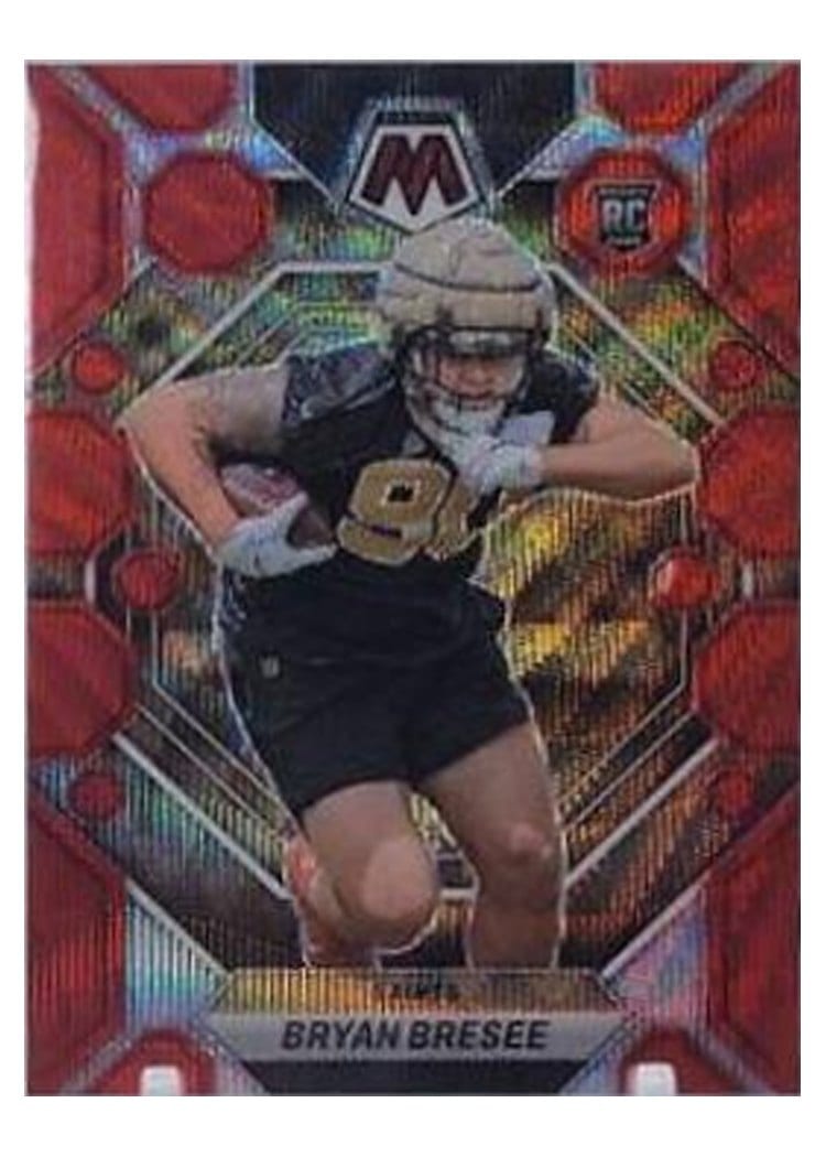 2023 Panini Mosaic Base Set Bryan Bresee Red Wave #289 card