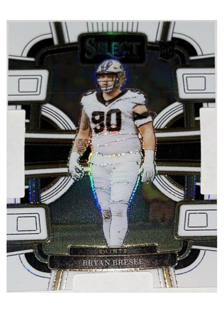 2023 Panini Select Base Set Bryan Bresee White Prizm Die-Cut #72 card