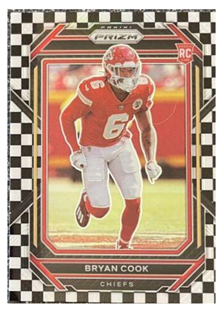 2022 Panini Prizm Base Set Bryan Cook Black White Checker #397 card