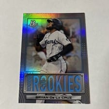 2022 Bowman Platinum Renowned Rookies Autographs Bryan De La Cruz #RR-6 card