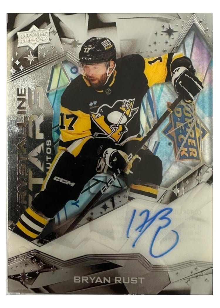 2024-25 Upper Deck Clear Cut Crystalline Stars Bryan Rust #CSA-BR card
