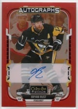 Bryan Rust 2025-26 O-Pee-Chee Platinum Red Rainbow Autos card