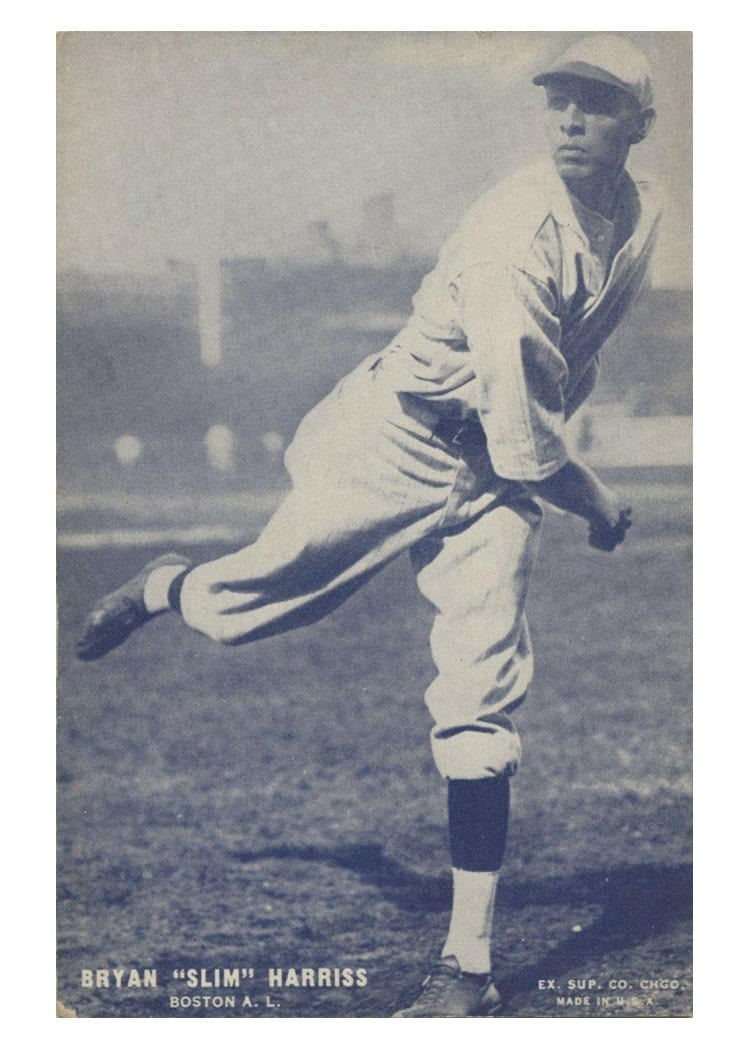 1928 Exhibits Bryan 'Slim' Harriss card