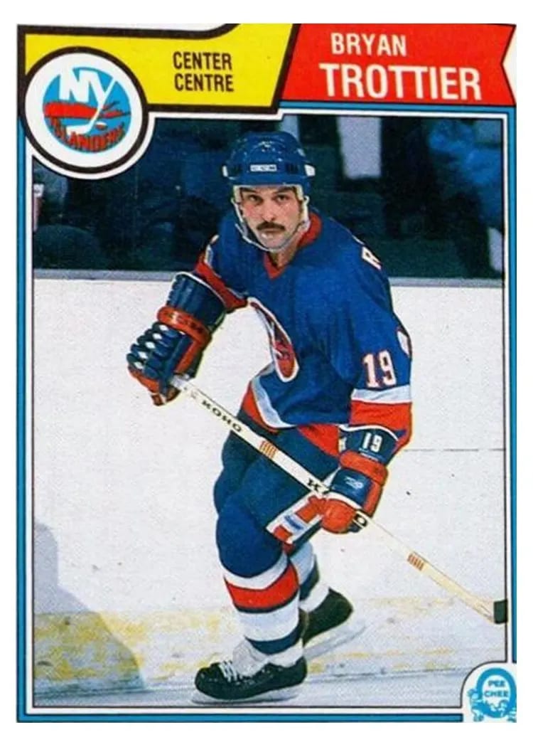 1983 O-Pee-Chee Bryan Trottier #21 card