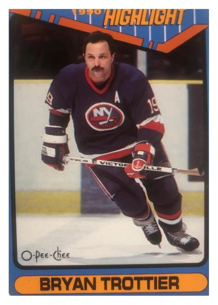 1990 O-Pee-Chee Bryan Trottier #6 card