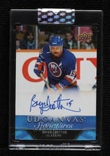 2023-24 Upper Deck Clear Cut Canvas Signatures Bryan Trottier #CS-BT card