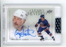 2023-24 Upper Deck Clear Cut Clearly Revered Autos Bryan Trottier #CR-BT
