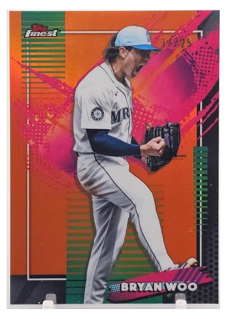 2026 Topps Finest Bryan Woo Orange Refractor #237 card