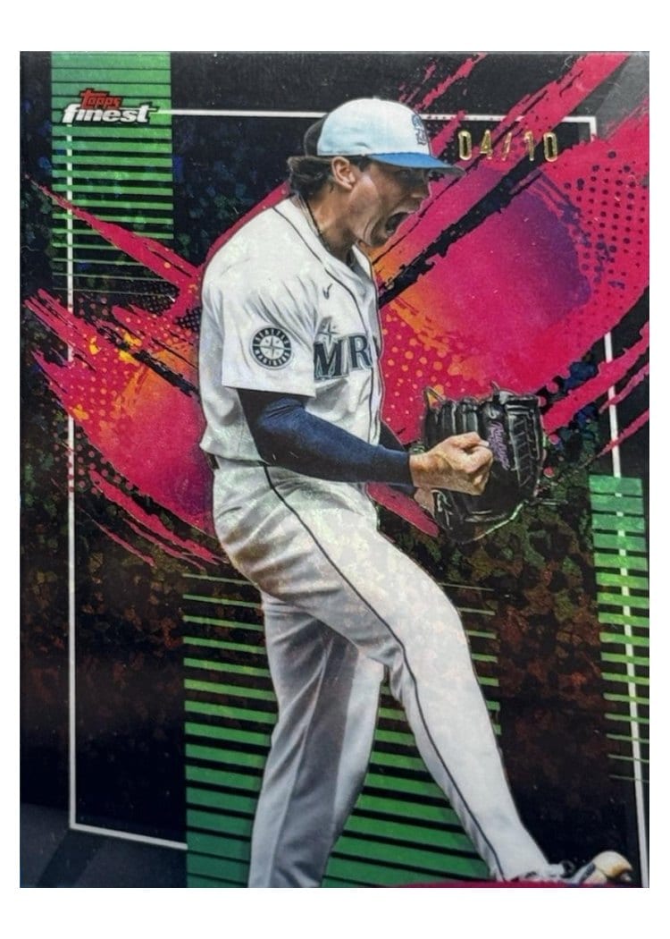 2026 Topps Finest Bryan Woo Black Mini Diamond Refractor #237 card
