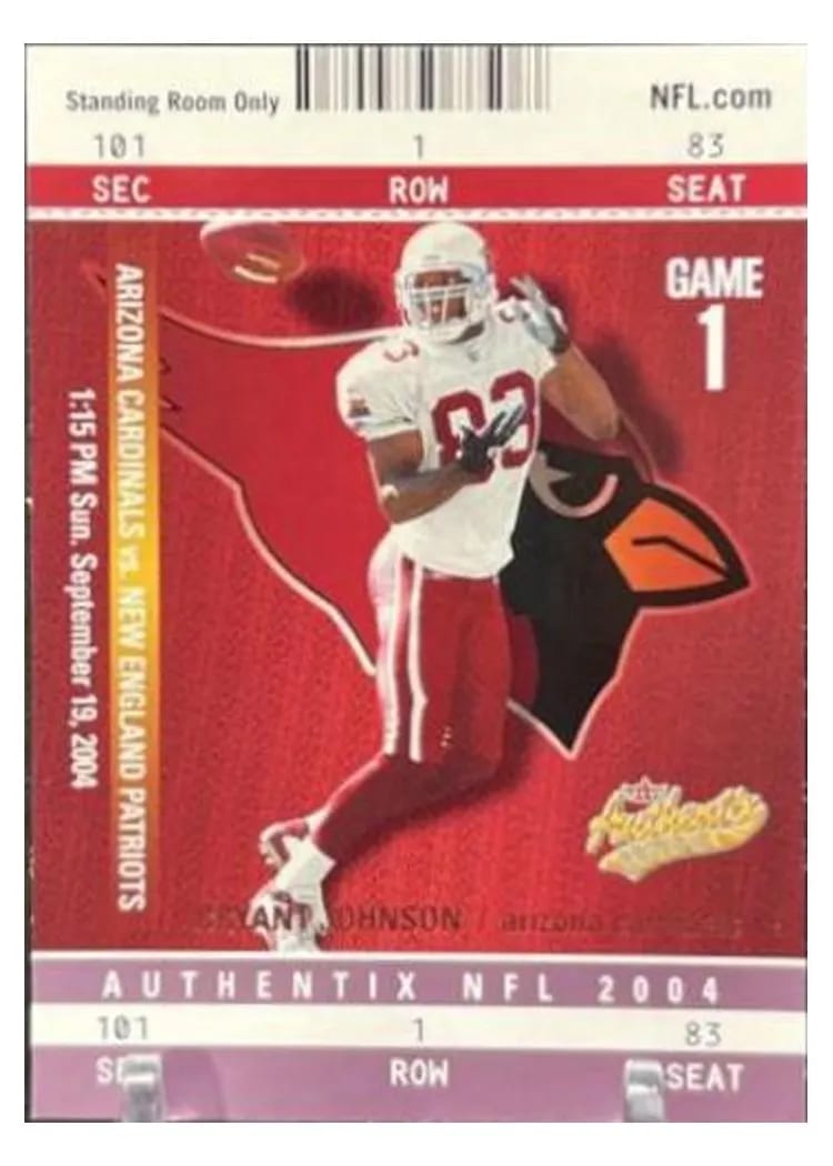 2004 Fleer Authentix Bryant Johnson #5 card