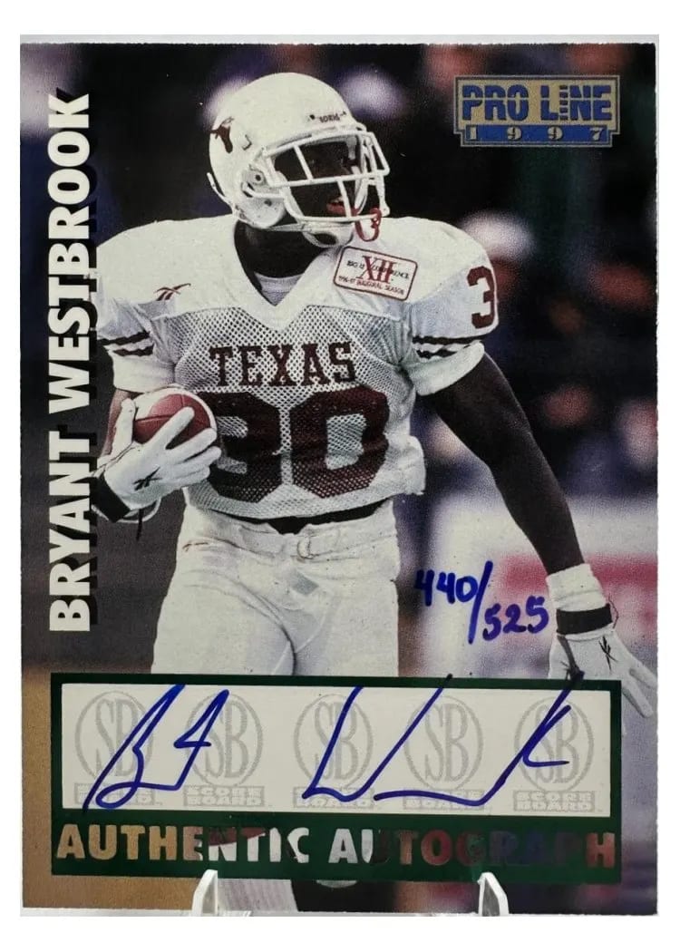 1997 Pro Line Autograph Bryant Westbrook card
